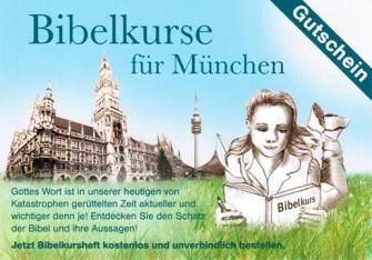Mit dieser Postkarte wirbt die christliche Gemeinde in München